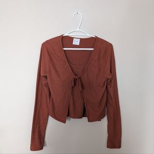 Long sleeve with tank attached